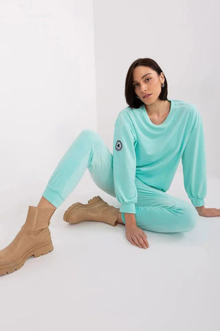 Italy Moda velour knit elegant and feminine sweatshirt