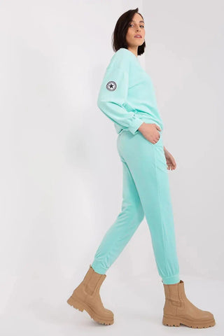 Italy Moda velour knit elegant and feminine sweatshirt