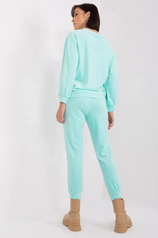 Italy Moda velour knit elegant and feminine sweatshirt