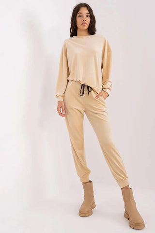Italy Moda velour knit elegant and feminine sweatshirt