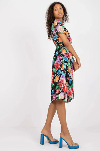 Italy Moda womens elegant polyester decorated lower part pleats daydress