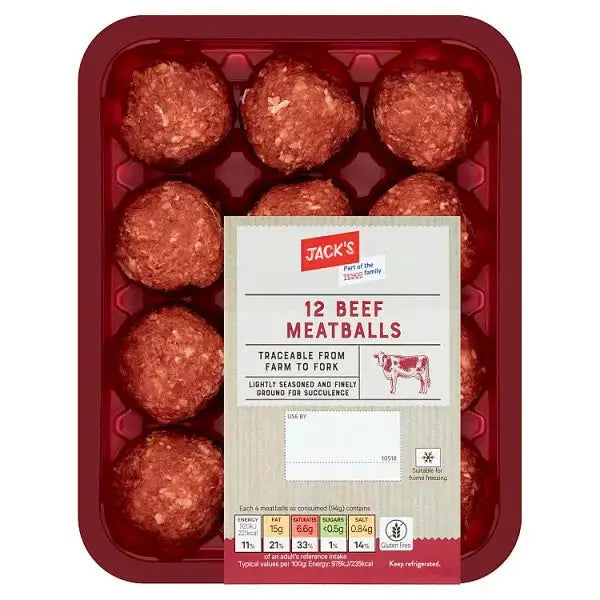 Jack's 12 Beef Meatballs 336g