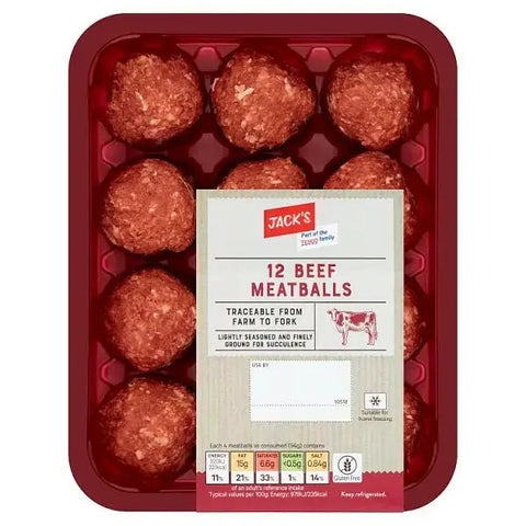 Jack's 12 Beef Meatballs 336g