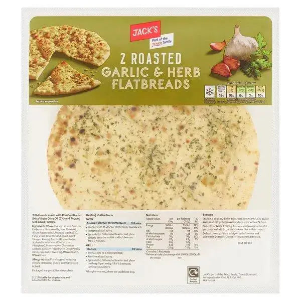 Jack's 2 Roasted Garlic & Herb Flatbreads