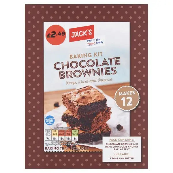Jack's Baking Kit Chocolate Brownies 285g (Case of 5)