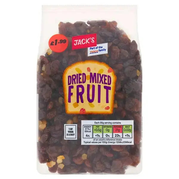 Jack's Dried Mixed Fruit 375g (Case of 6)