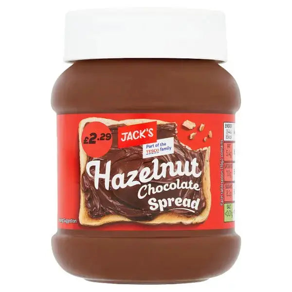 Jack's Hazelnut Chocolate Spread 400g (Case of 6)