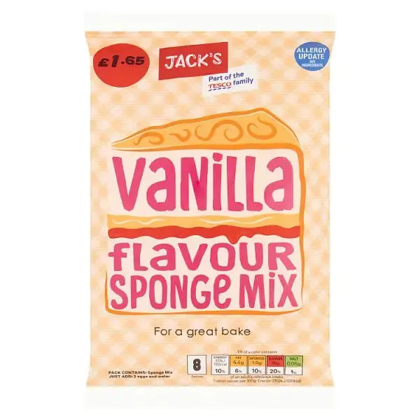 Jack's Vanilla Flavour Sponge Mix 400g (Case of 7)