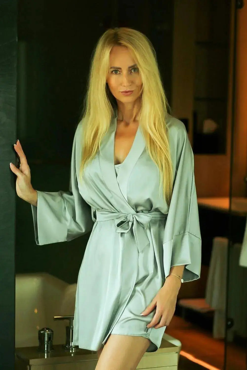 Kalimo comfortable cut bathrobe