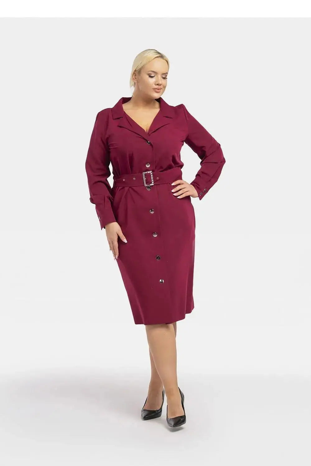 Karko classic collar massimo dress