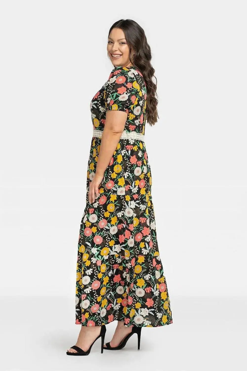 Karko lightweight viscose fabric flora dress