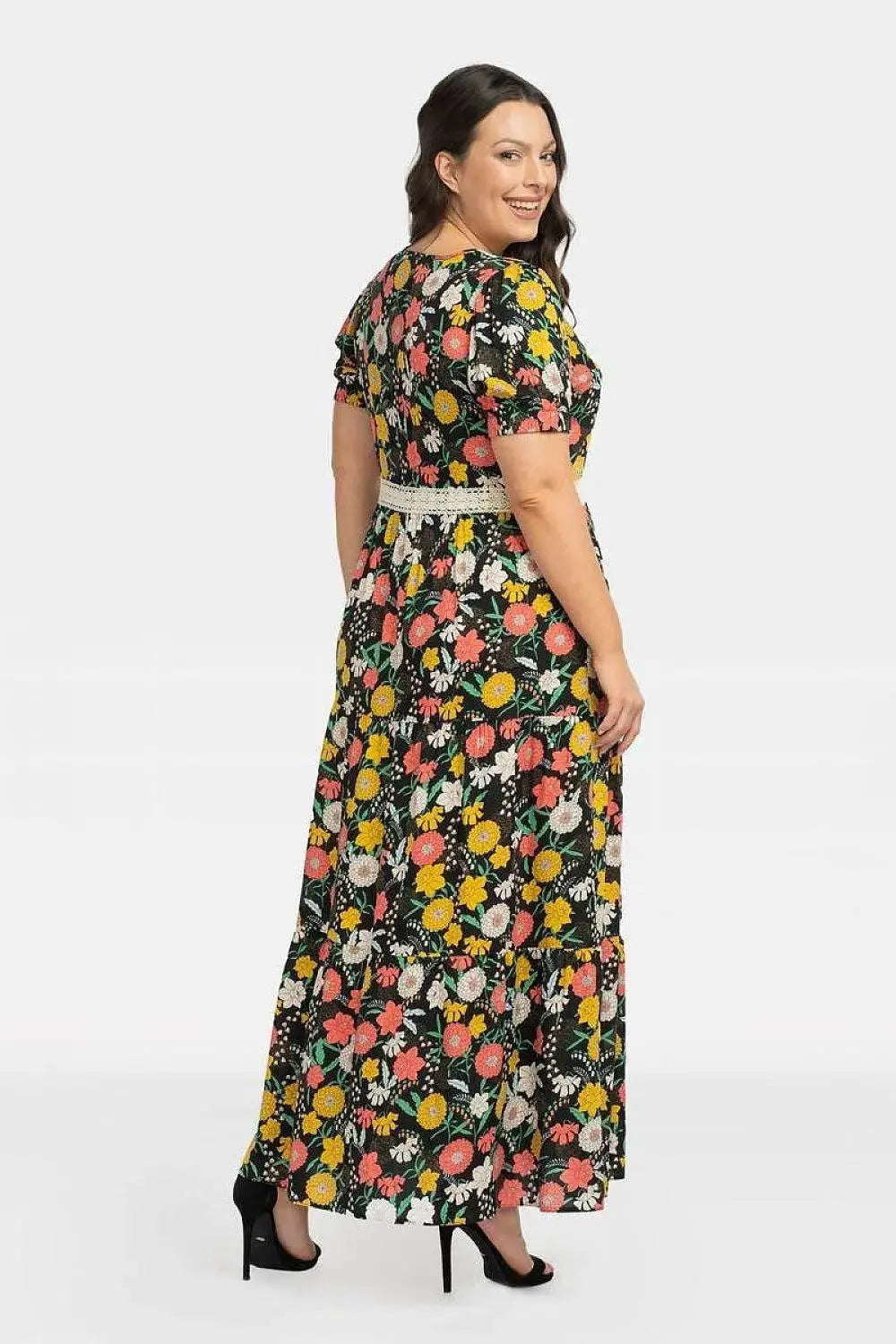 Karko lightweight viscose fabric flora dress
