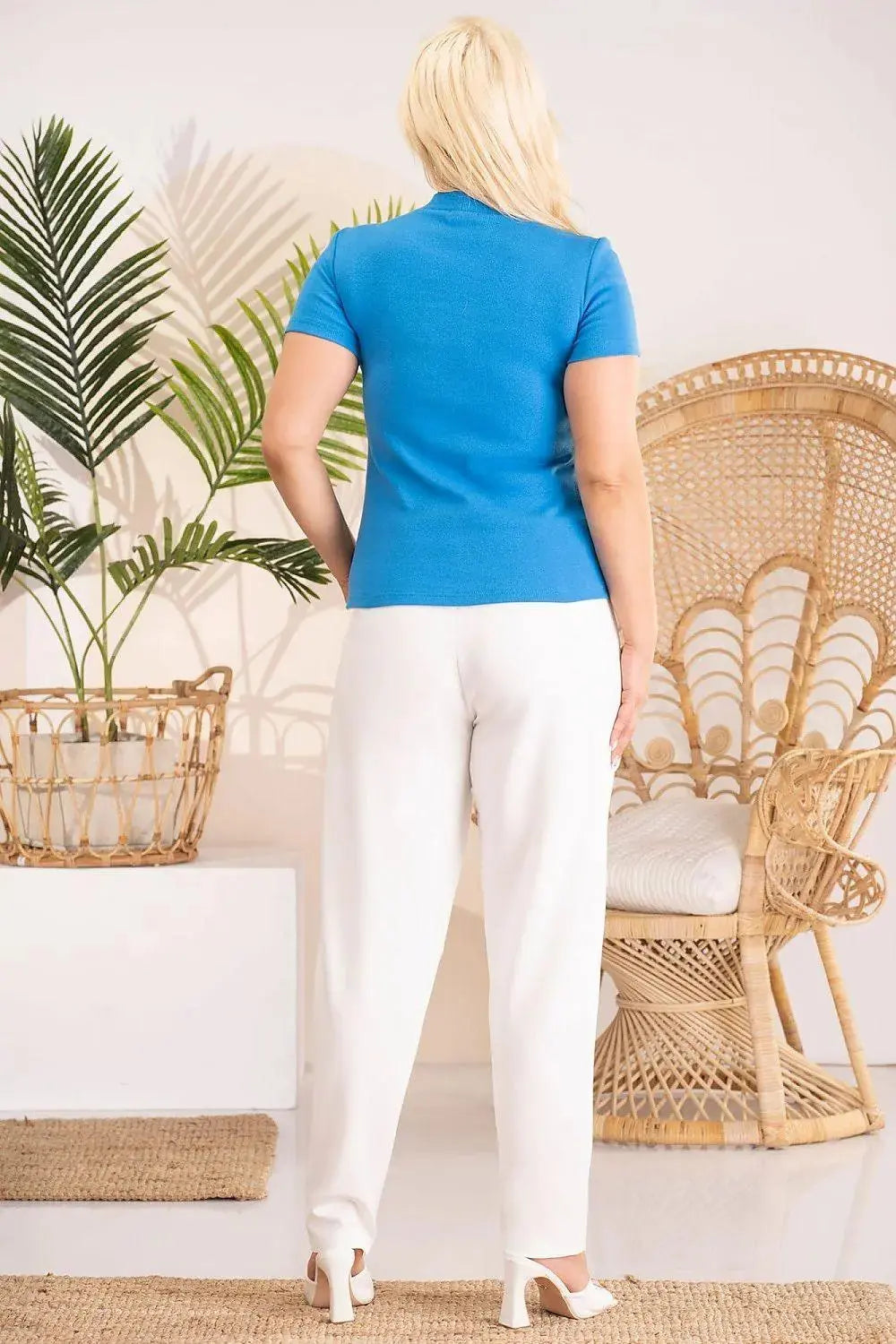 Karko practical, stylish half turtleneck gabi blouse