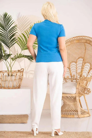 Karko practical, stylish half turtleneck gabi blouse