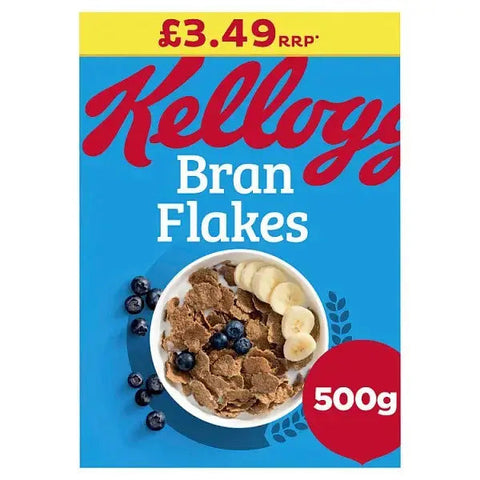 Kellogg's Bran Flakes Breakfast Cereal 6x500g (Case of 6)