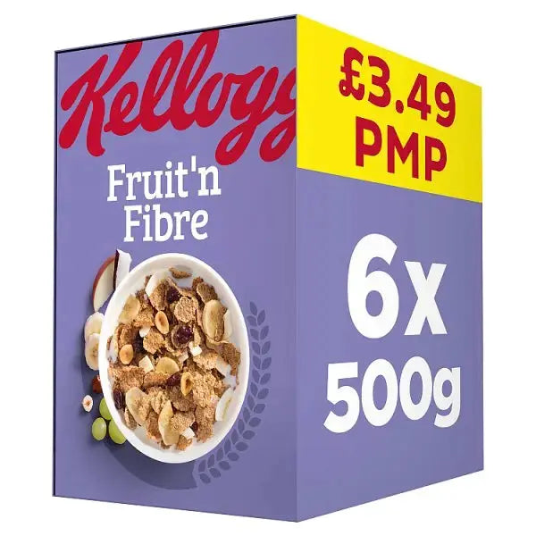 Kellogg's Fruit n Fibre Breakfast Cereal 6x500g (Case of 6)