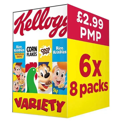 Kellogg's Variety 8pk Breakfast Cereal 6 x 196g (Case of 6)