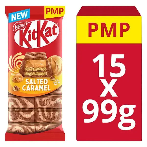 KitKat Salted Caramel Chocolate Sharing Bar 99g (Case of 15)