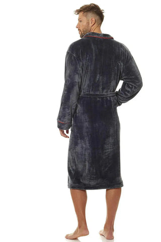 L&L collection men's bathrobe oft soft knit fabric