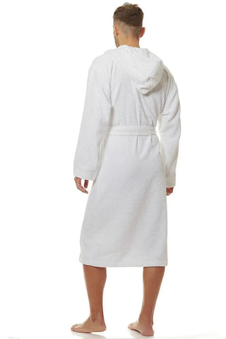 L&L collection men's white bathrobe