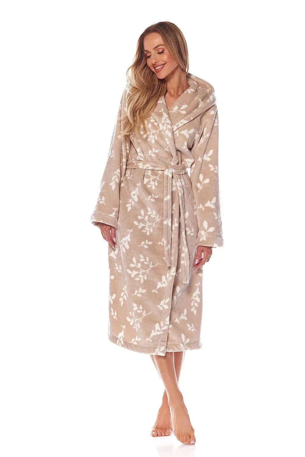 L&L collection soft and airy fabric long bathrobe