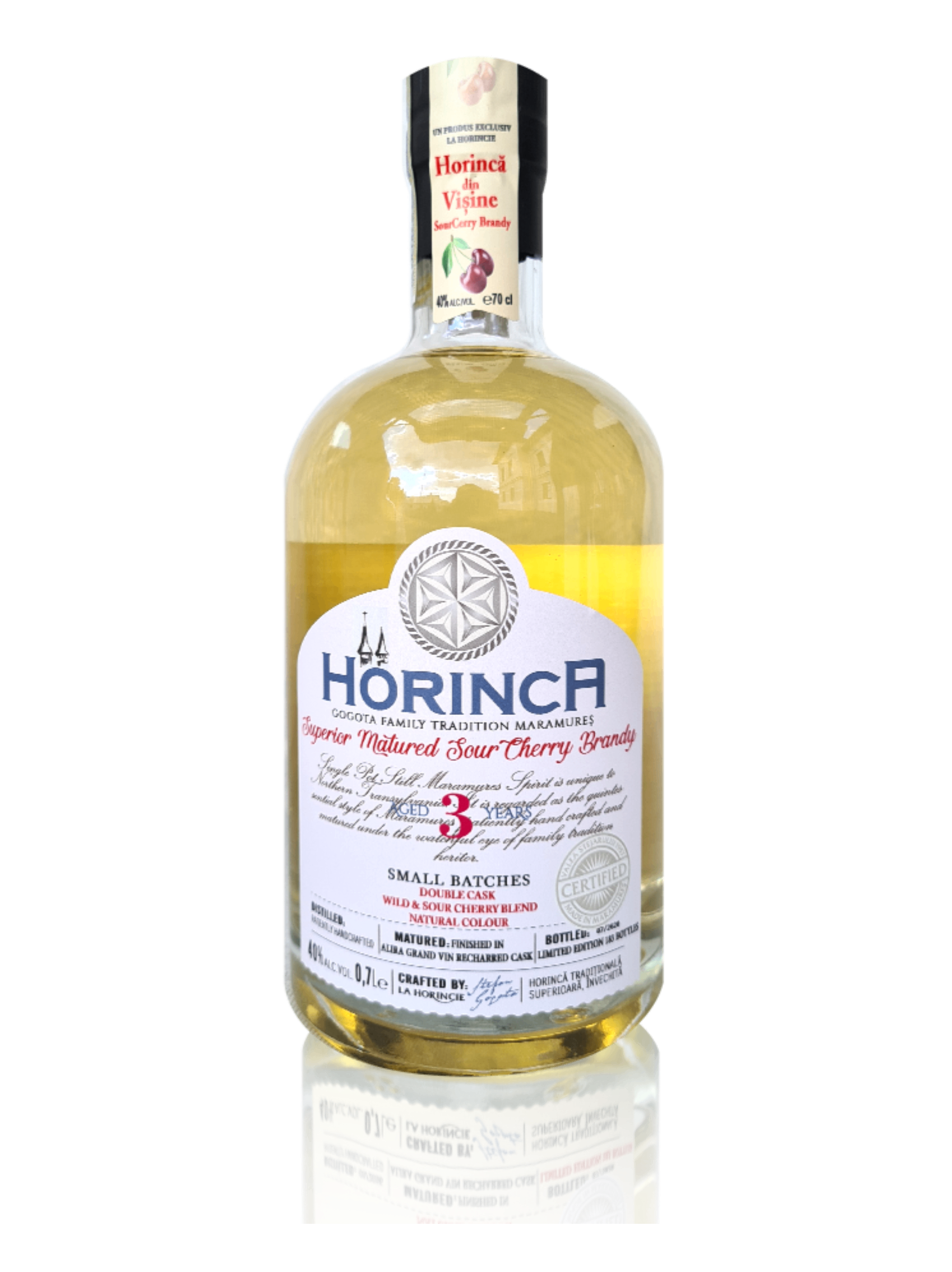 La Horincie Superior Sour Cherry Brandy Aged 3 Years (Horinca visine) 700ml
