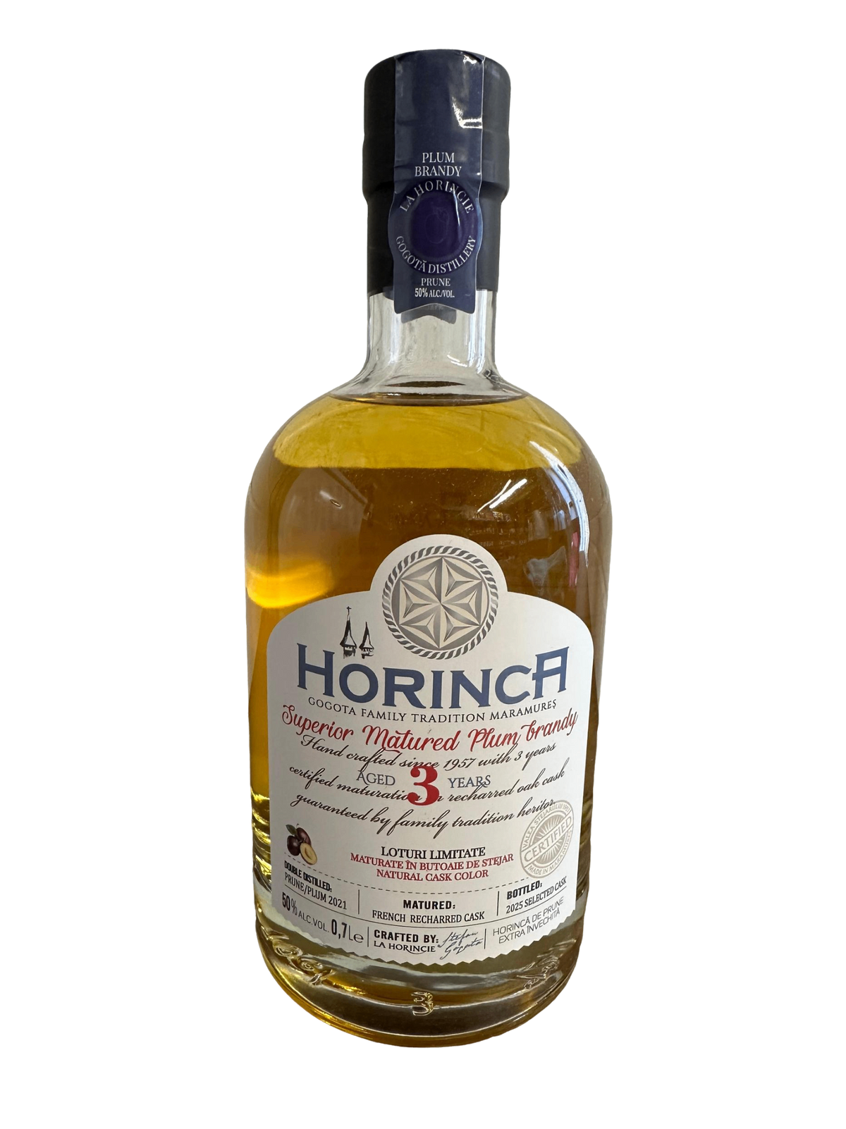 La Horincie Superior Plum Brandy Aged 3 years (Horinca prune) 700ml