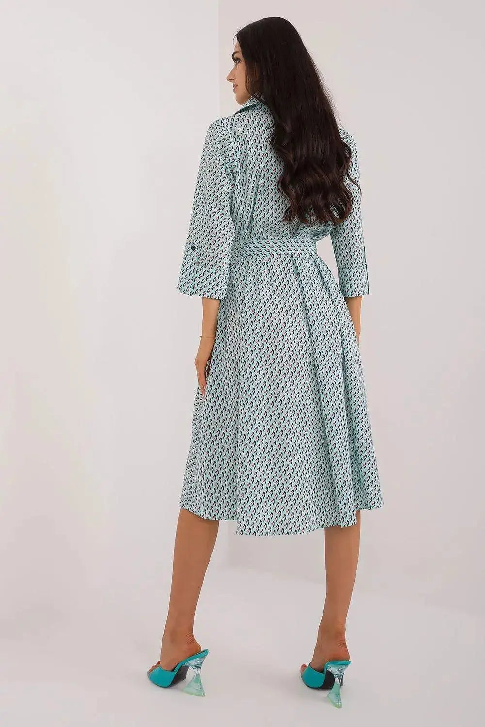 Lakerta flared cut shirt dress