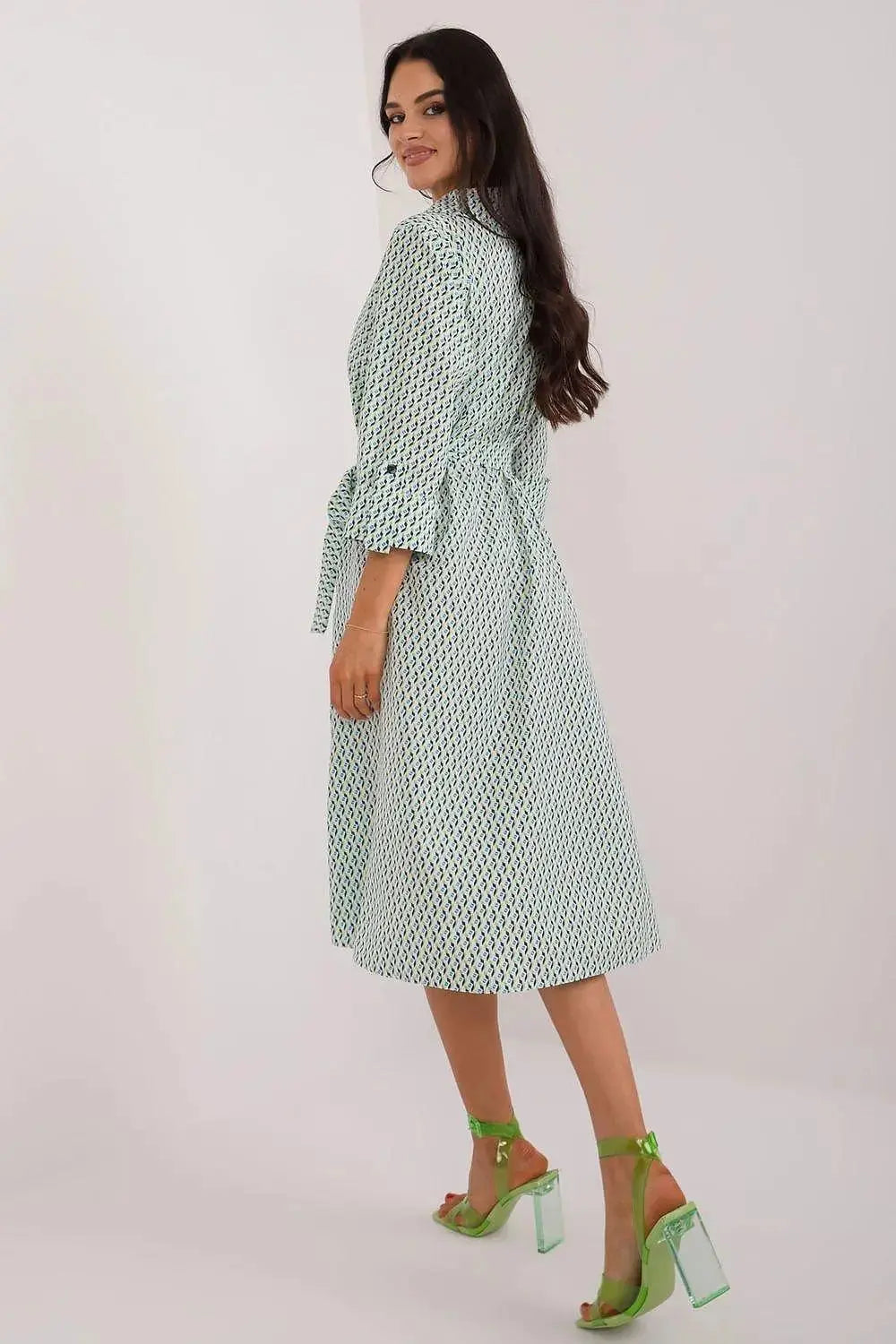 Lakerta flared cut shirt dress