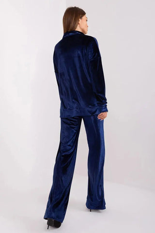 Lakerta stylish velour long-sleeve blouse with pants