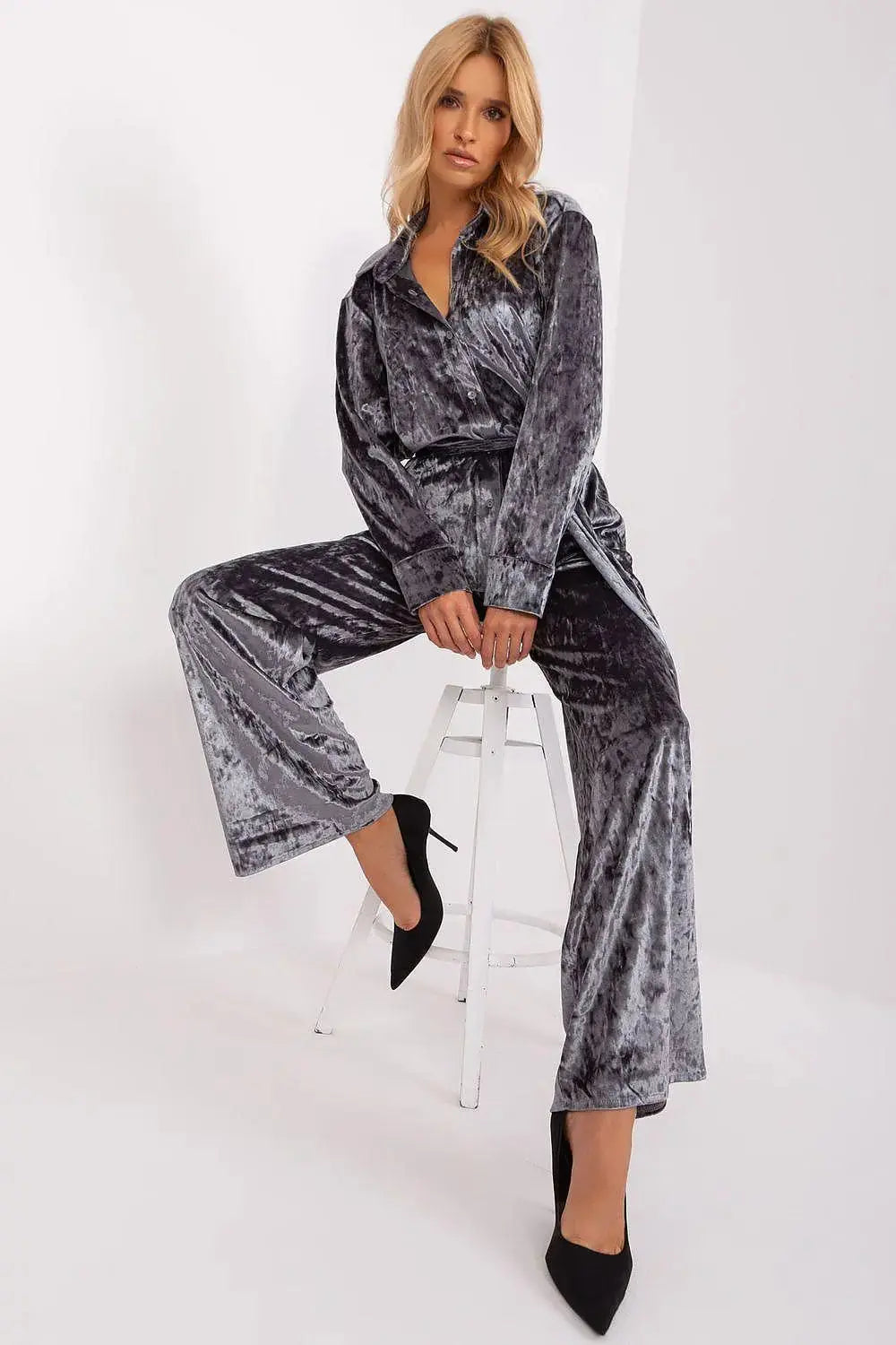 Lakerta velour shirt with pants