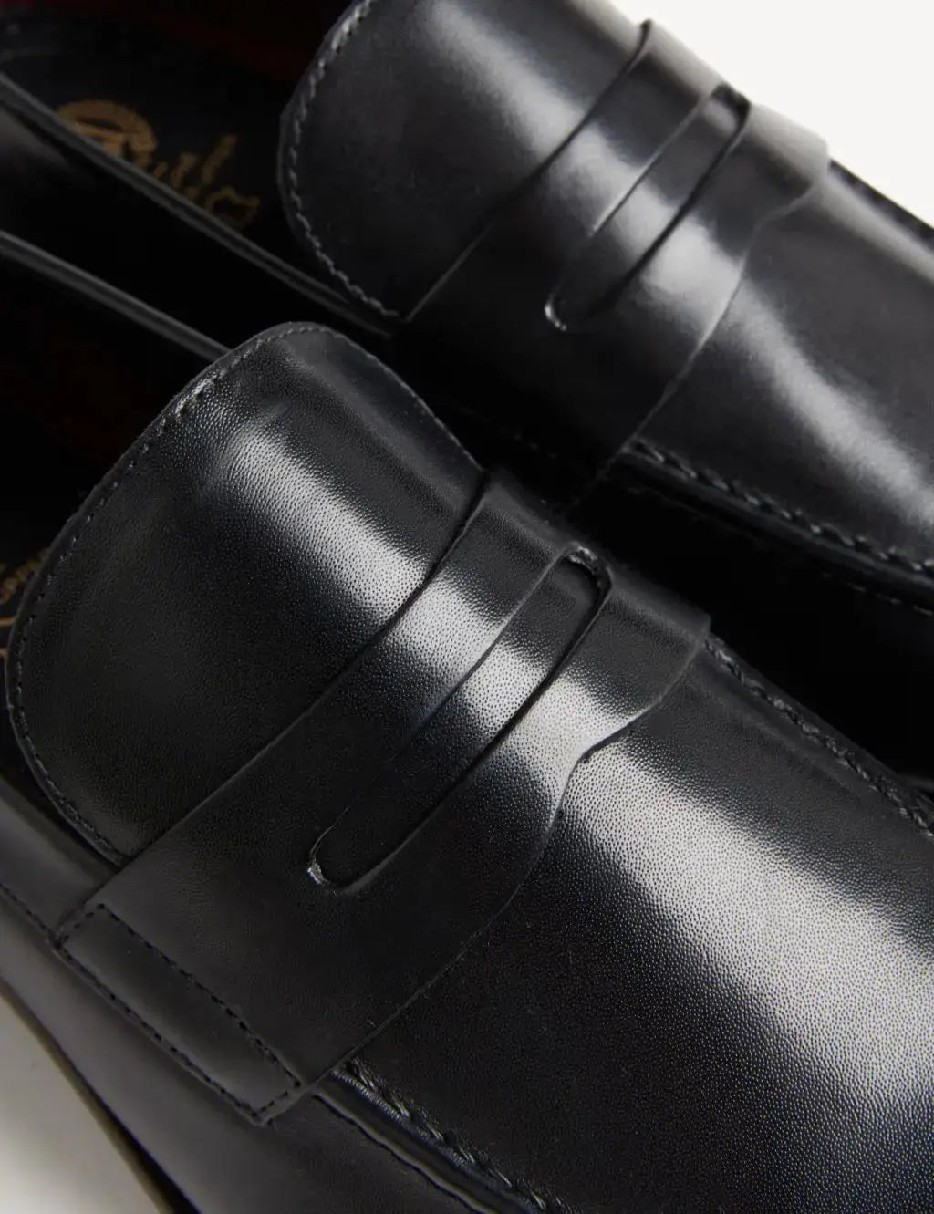 Leather Saddle Slip-On Loafers
