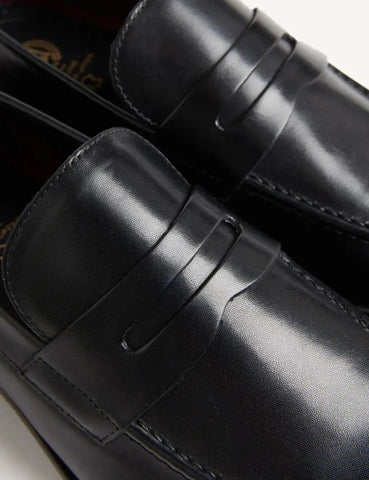 Leather Saddle Slip-On Loafers
