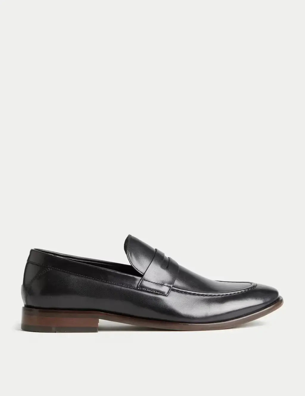 Leather Saddle Slip-On Loafers