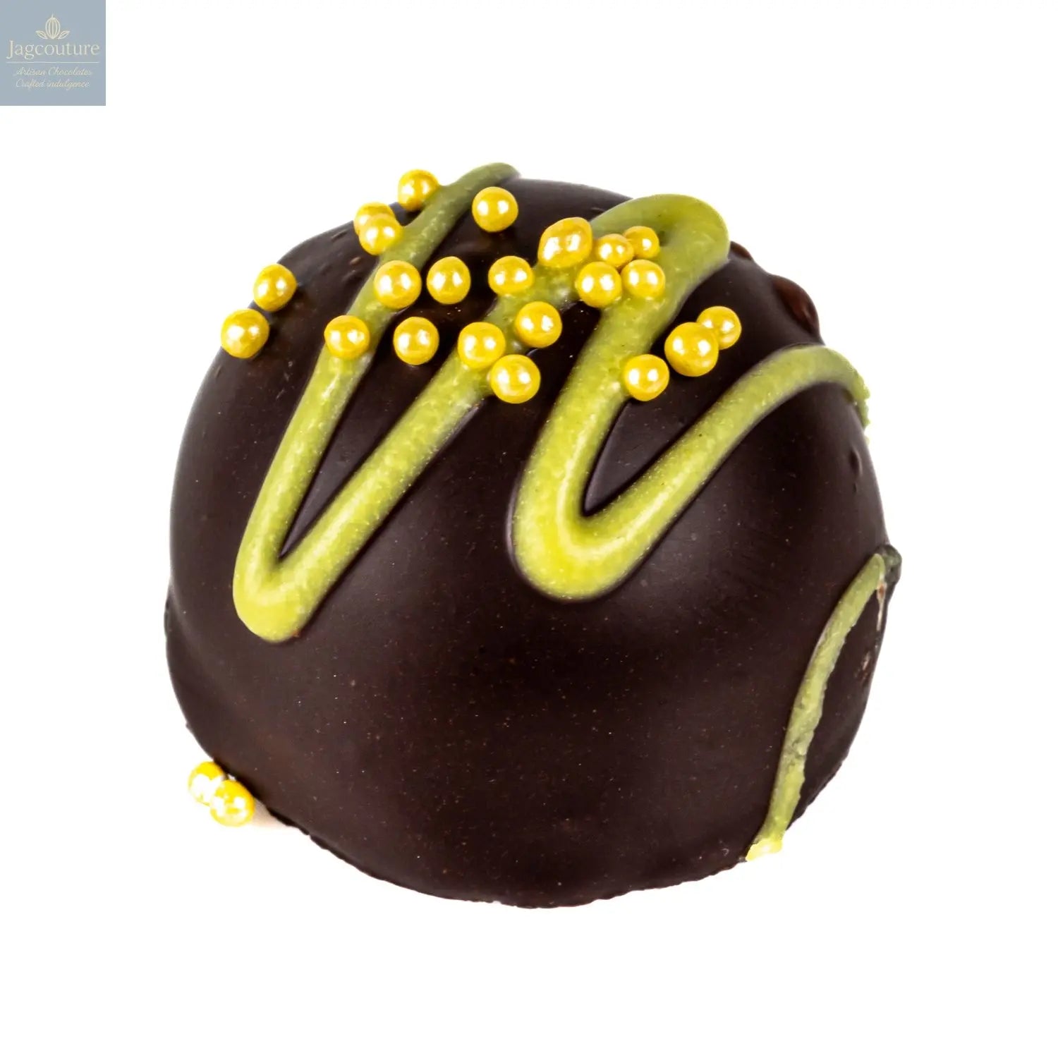 Lemon Fruit Cream - flavoured fondant cream in dark chocolate 13g - Jag Couture Chocolates