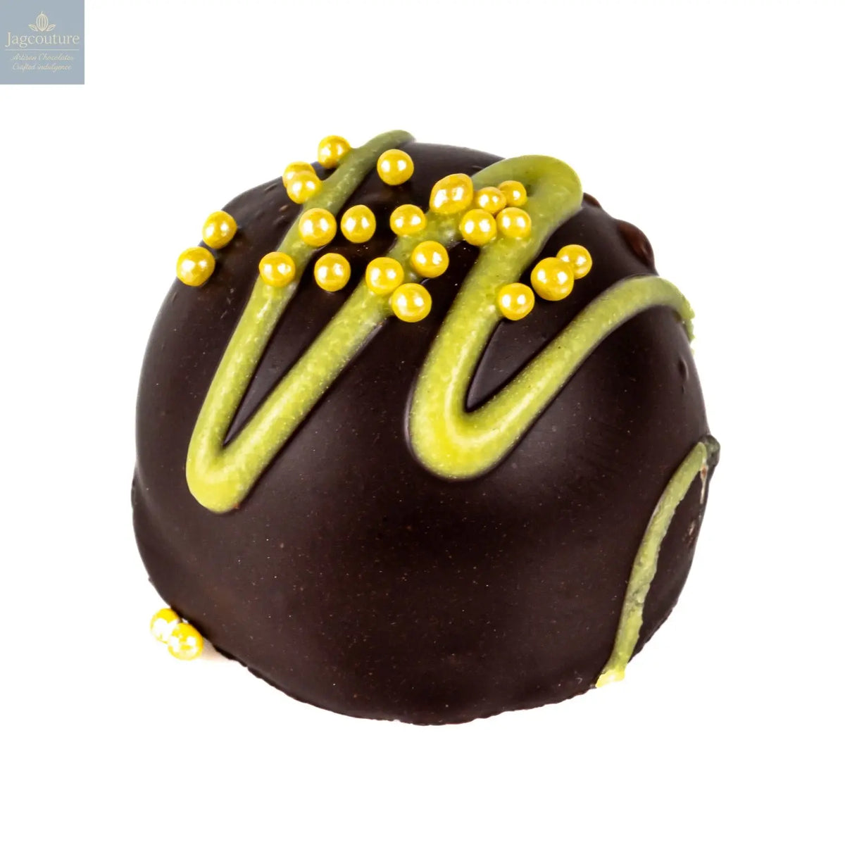 Lemon Fruit Cream - flavoured fondant cream in dark chocolate 13g - Jag Couture Chocolates