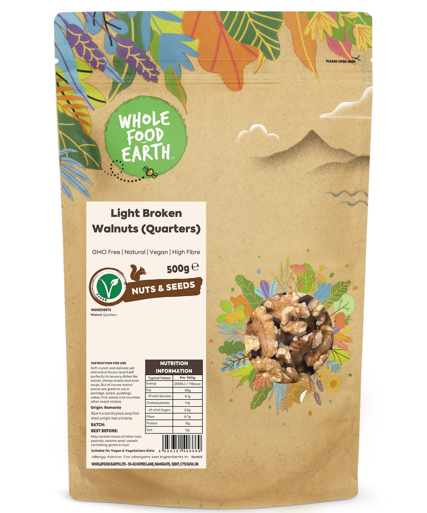 Light Broken Walnuts (Quarters)