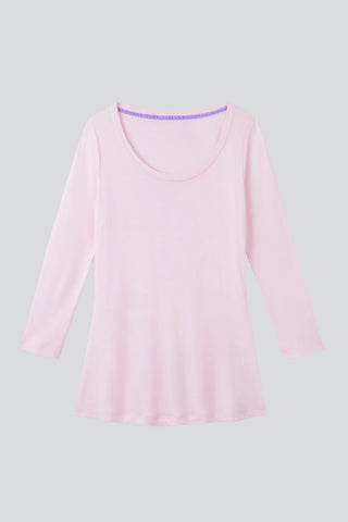 3/4 Sleeve Scoop Neck Cotton Modal Blend T-Shirt