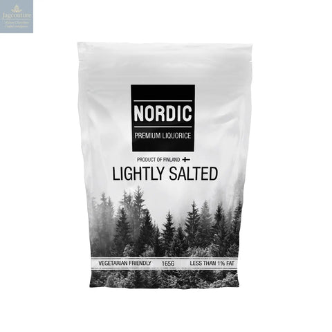 Lightly salted soft eating premium liquorice in sachet bag - vegetarian friendly Jag Couture Chocolates