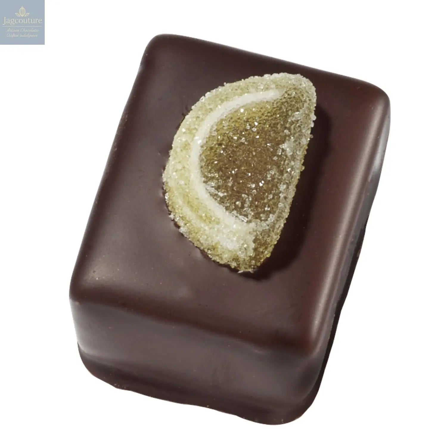 Limona - dark praline with crystallised lemon pieces 19.7g - Jag Couture Chocolates