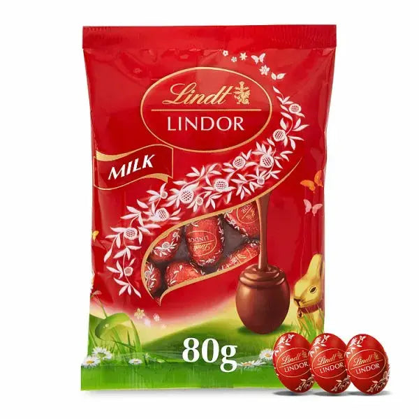 Lindt Lindor Milk Chocolate Easter Mini Eggs Bag 80g (Case of 16)