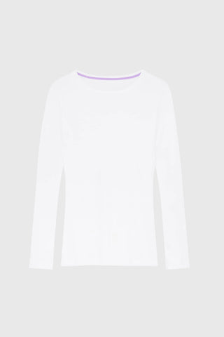 Long Sleeve Crew Neck Cotton Modal Blend T-shirt