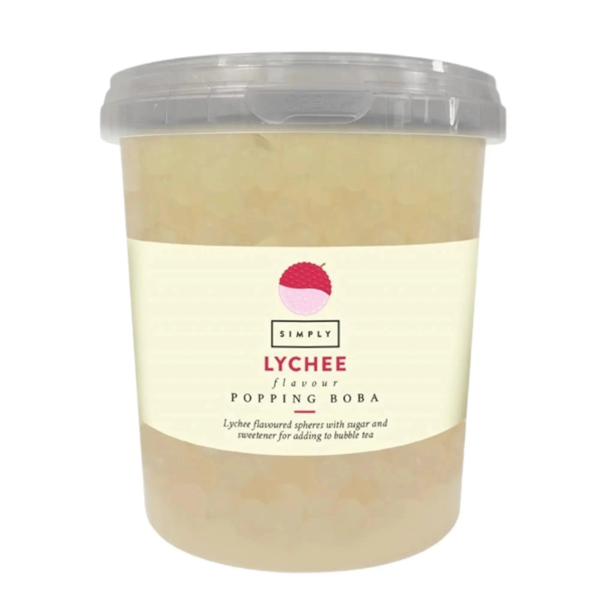 Lychee Popping Boba 870g - Pack Of 4