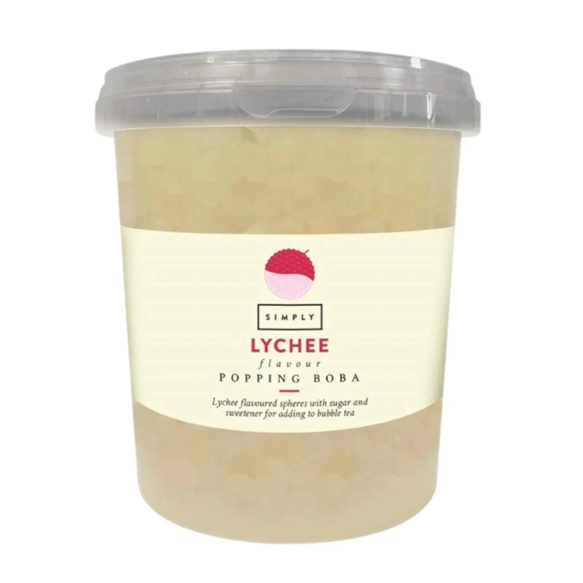 Lychee Popping Boba 870g - Pack Of 4