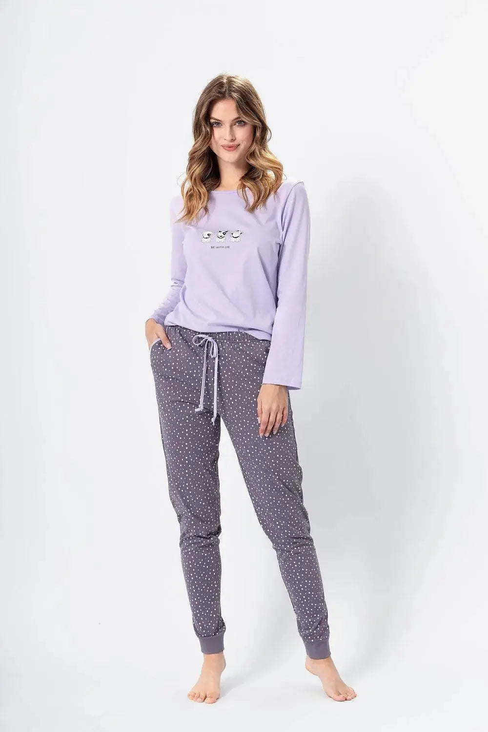M-Max beautiful color pants and blouse womens pajamas