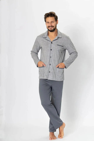 M-Max brightly colored unbuttoned men's pajamas