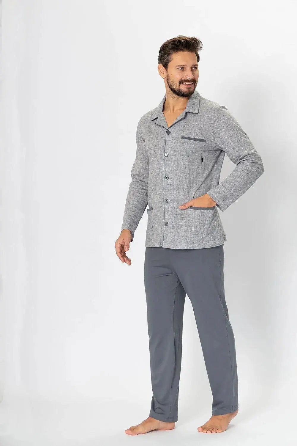 M-Max brightly colored unbuttoned men's pajamas