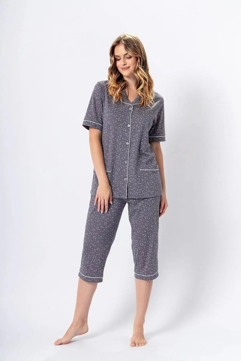 M-Max high quality blouse and half-pant womens pajamas