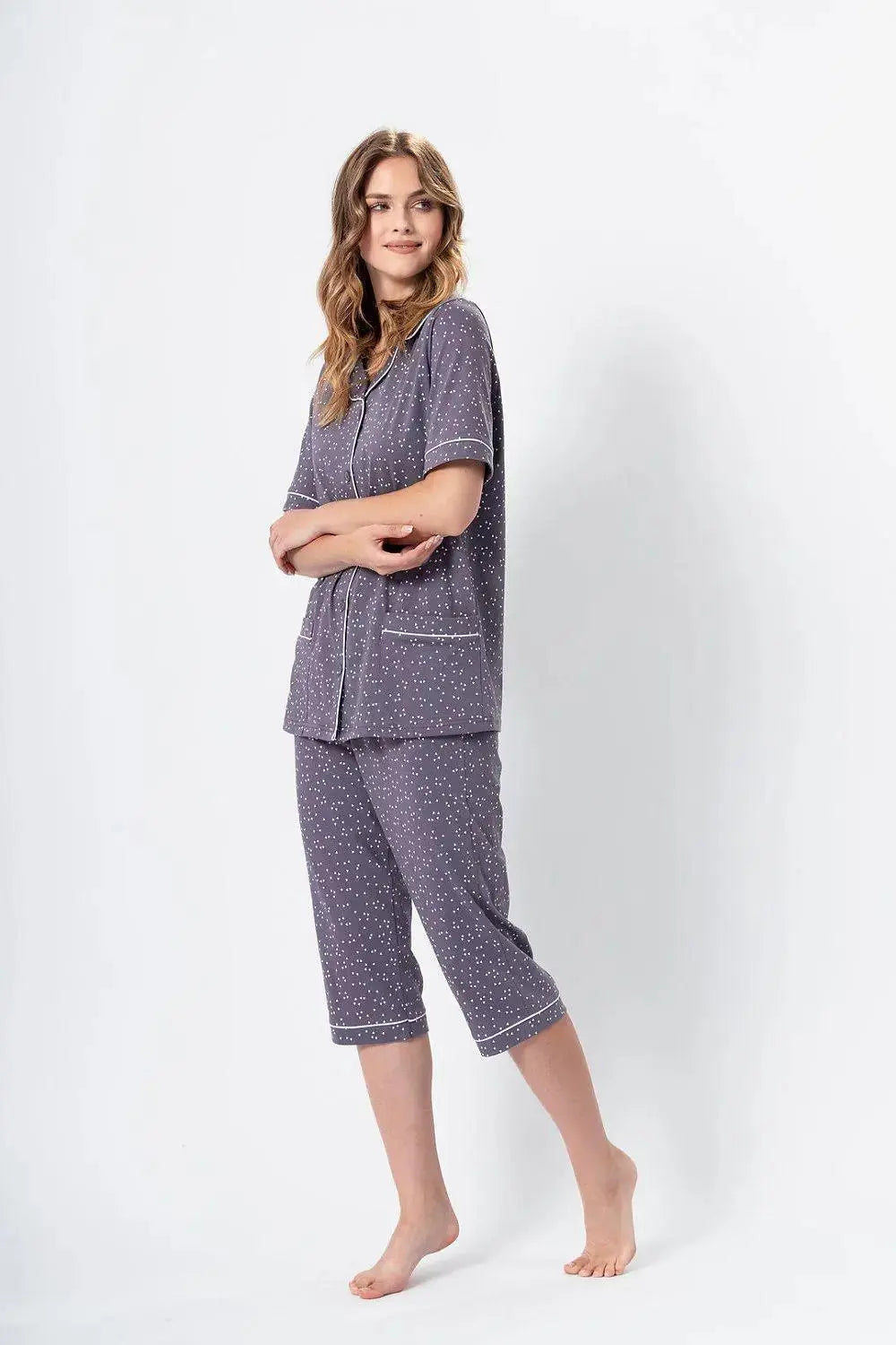 M-Max high quality blouse and half-pant womens pajamas