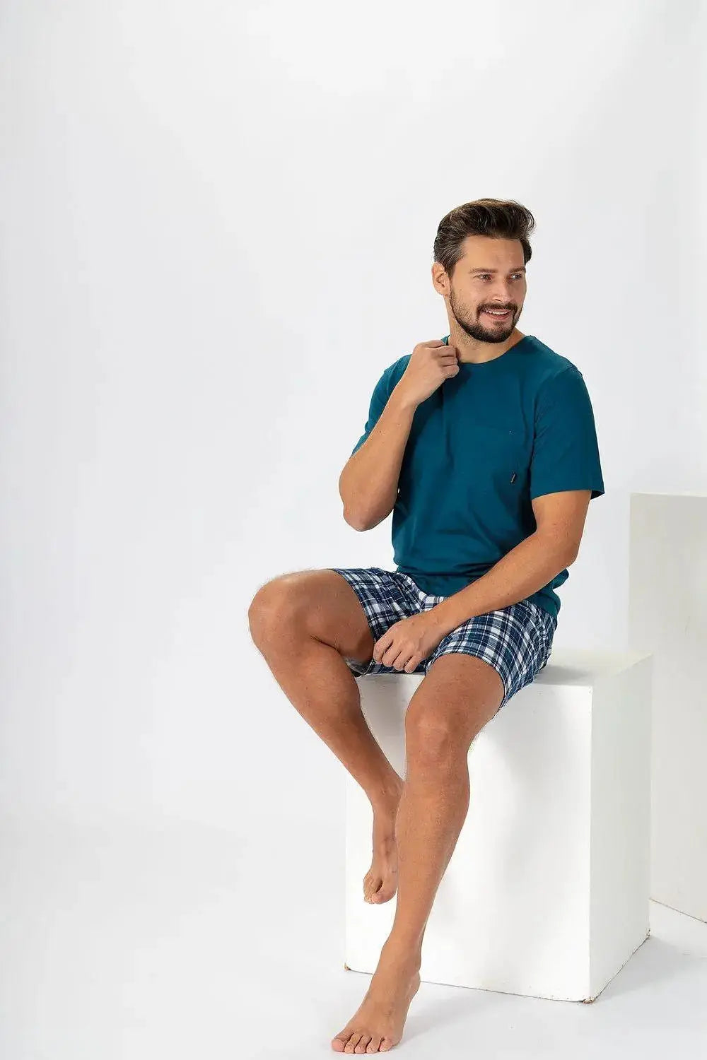 M-Max high quality cotton knit fabric men's pajamas